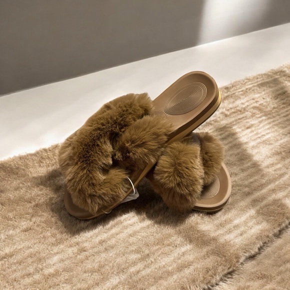 Coface Fuzzy Thong Sandals COFACE Women's Fuzzy Flip Flops With